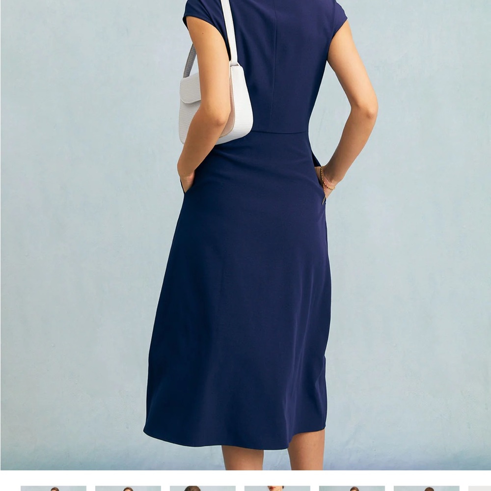 Rihoas cap sleeve navy dress NEW